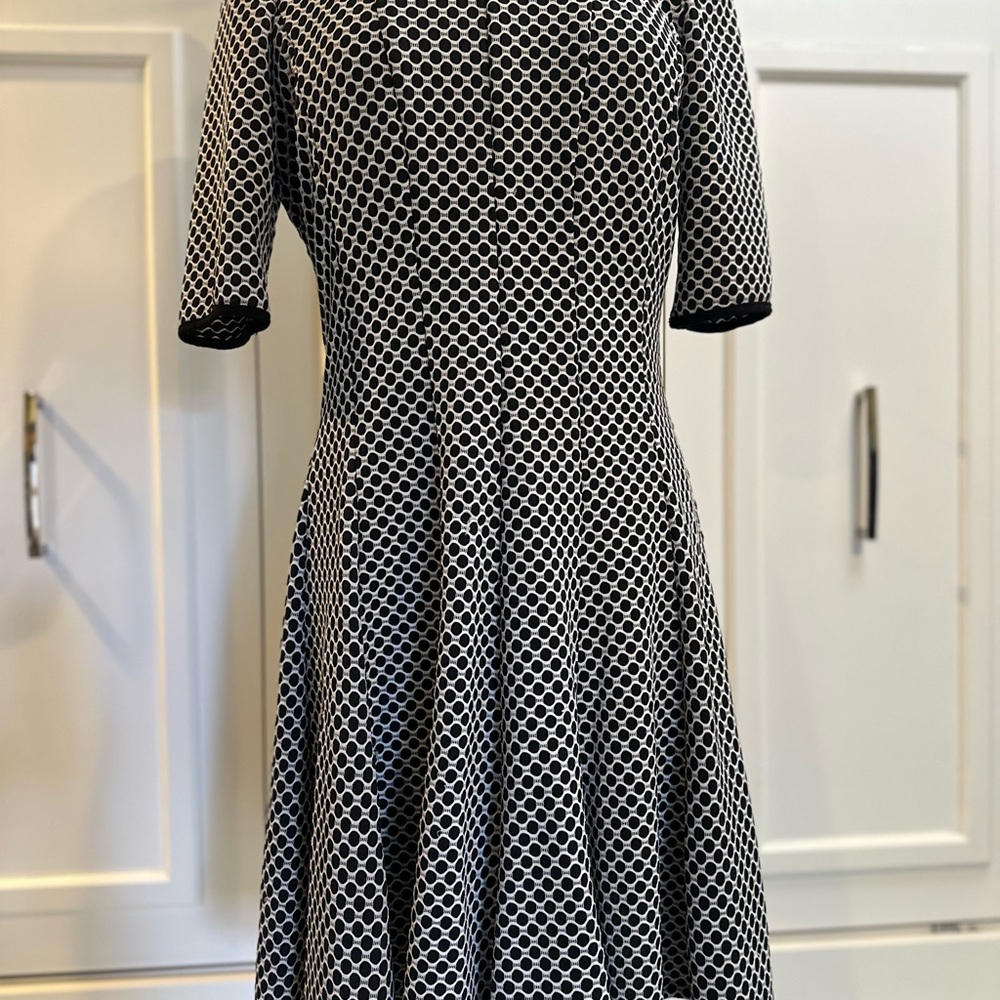 Danny and Nicole Black and White Polka Dot Dress
